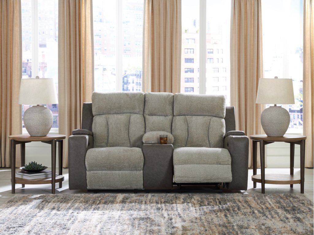 WhipLash Power Reclining Loveseat with Console - image 1