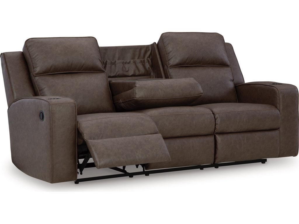 Lavenhorne Reclining Sofa with Drop Down Table - image 3