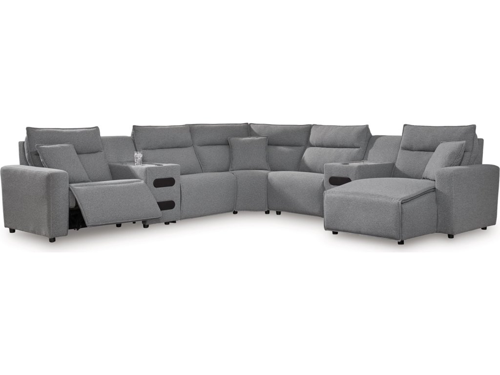 Modmax II 7-Piece Power Reclining Sectional with Chaise and Audio Consoles - main image