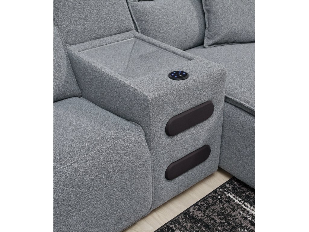 Modmax II 7-Piece Power Reclining Sectional with Chaise and Audio Consoles - image 5