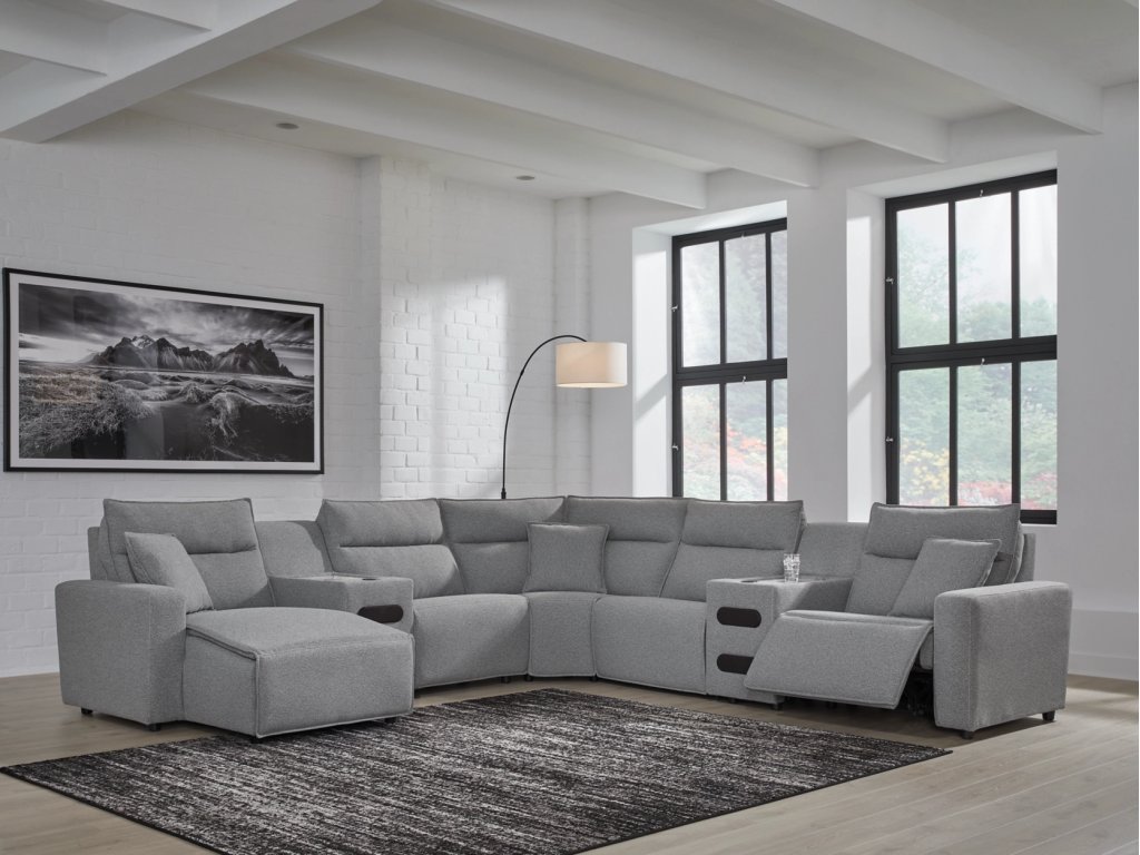 Modmax II 7-Piece Power Reclining Sectional with Chaise and Audio Consoles - image 1