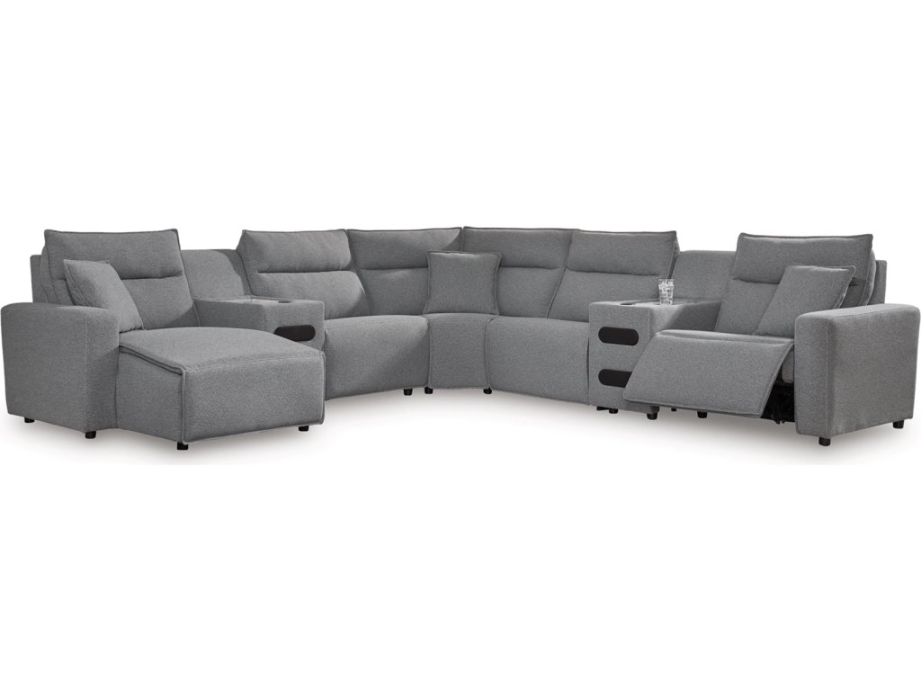 Modmax II 7-Piece Power Reclining Sectional with Chaise and Audio Consoles - main image