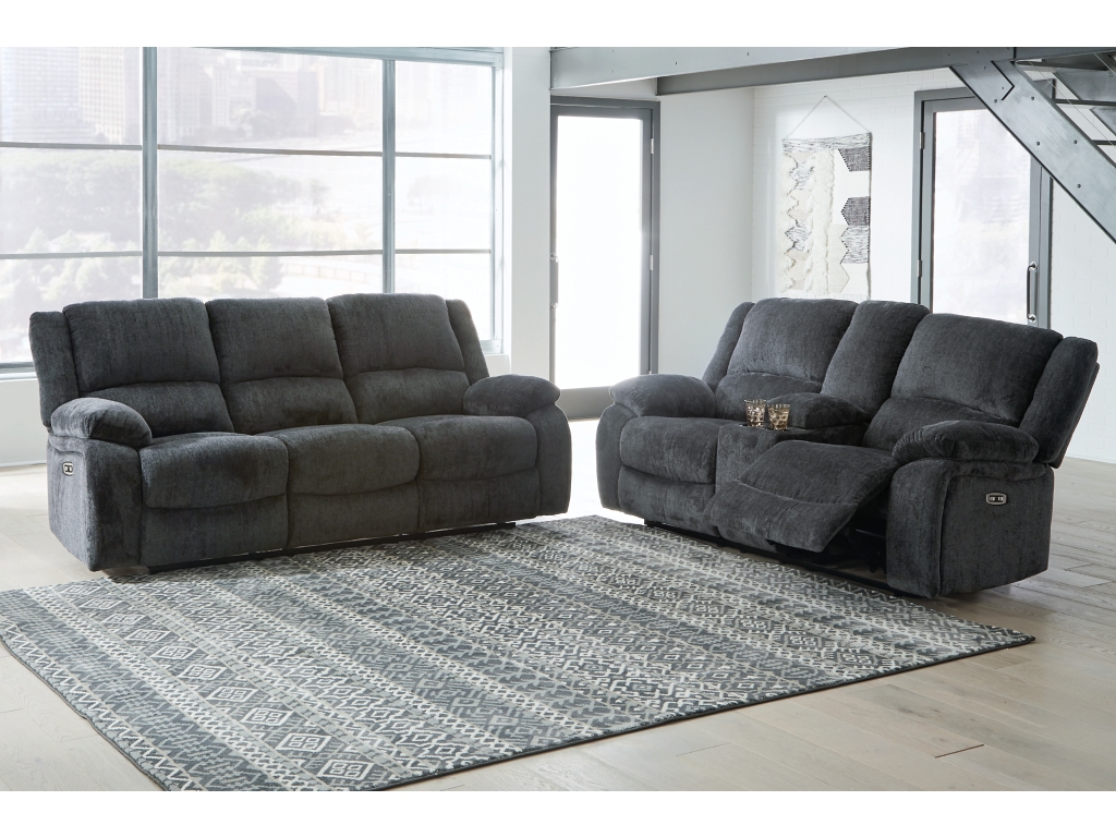 Draycoll Power Reclining Sofa and Loveseat - main image