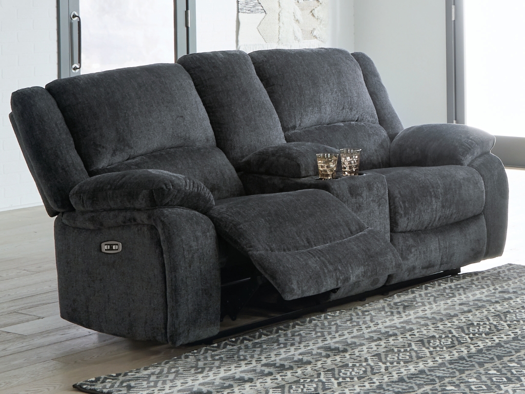 Draycoll Power Reclining Loveseat with Console - image 1