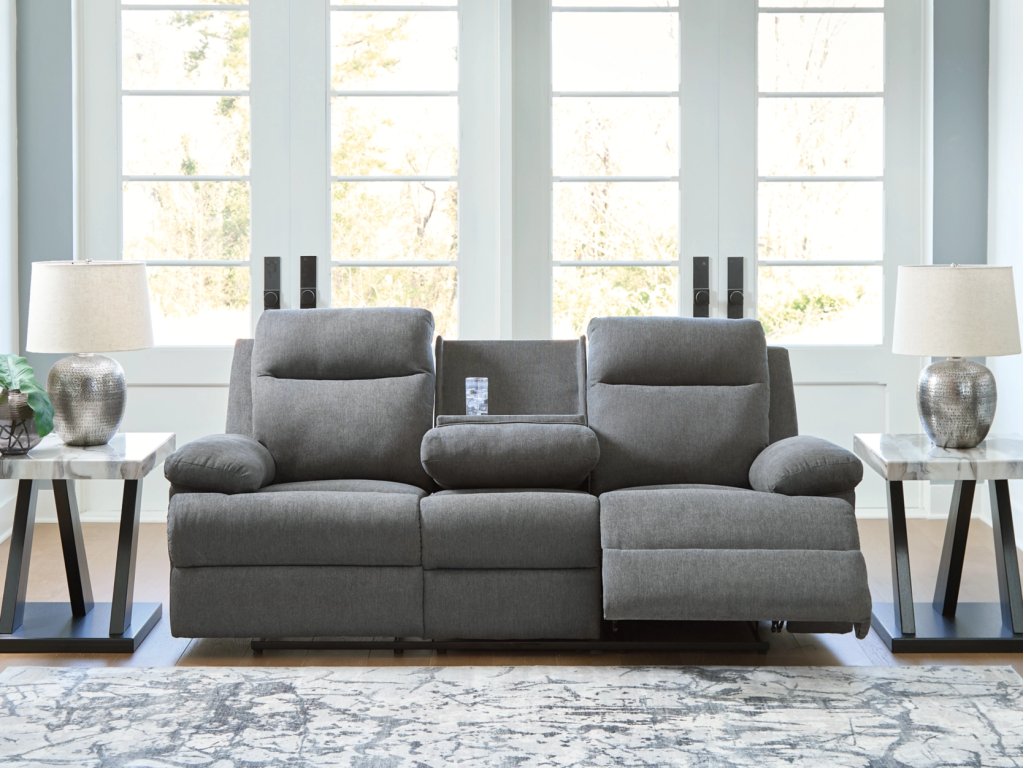 Side-Swipe Reclining Sofa with Drop Down Table - image 6