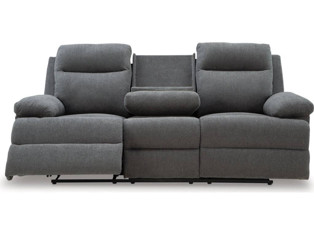 Side-Swipe Reclining Sofa with Drop Down Table - image 4