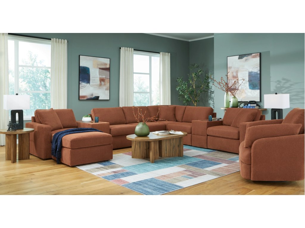 Modmax 6-Piece Sectional and Swivel Glider Recliner - image 25