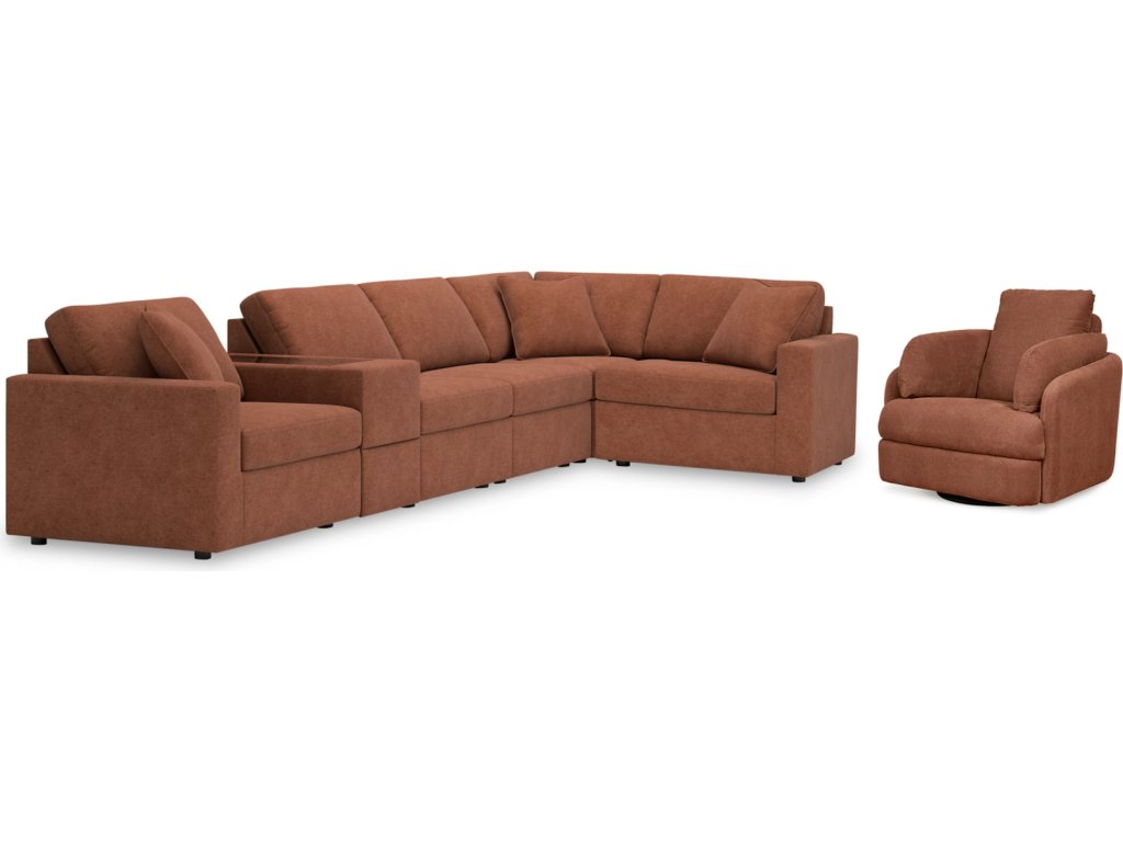 Modmax 6-Piece Sectional and Swivel Glider Recliner - main image