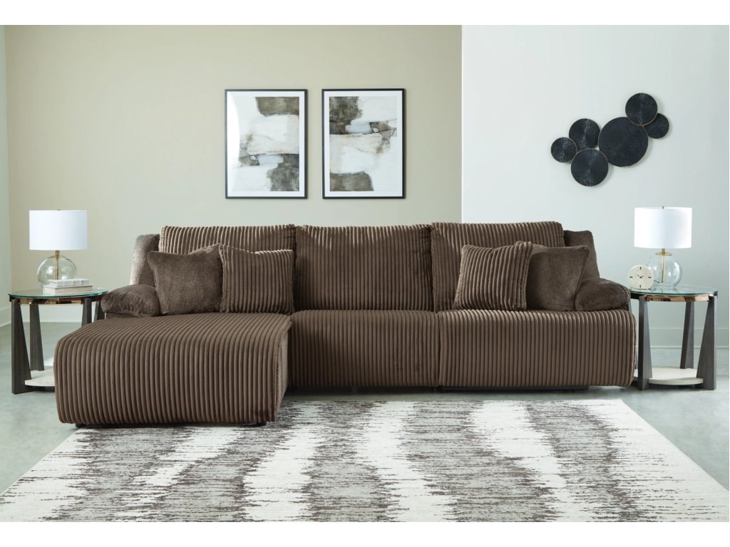 Top Tier 3-Piece Reclining Sectional Sofa Chaise - image 1