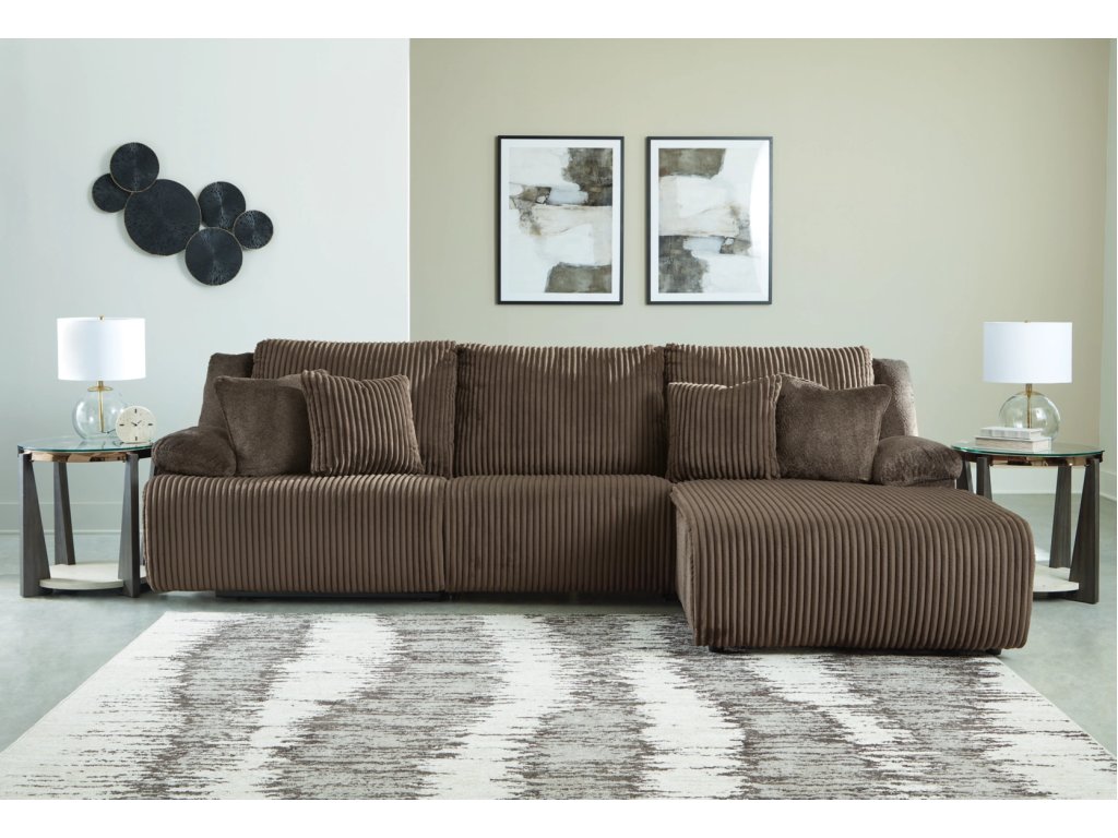 Top Tier 3-Piece Reclining Sectional Sofa Chaise - image 1