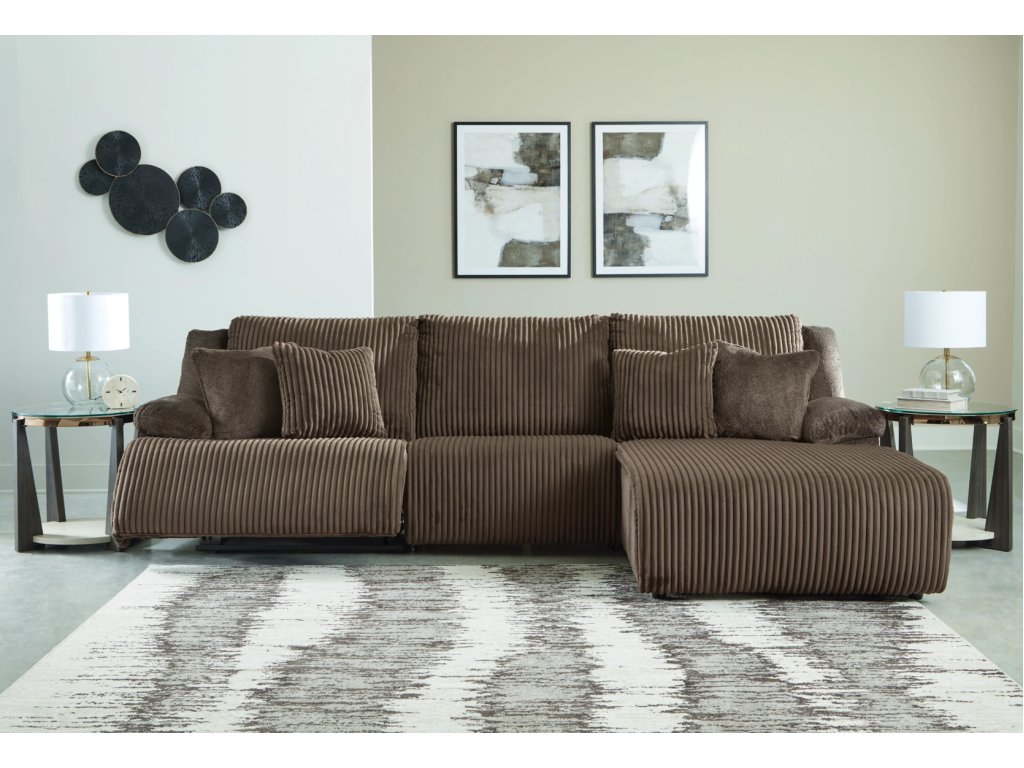 Top Tier 3-Piece Reclining Sectional Sofa Chaise - image 2