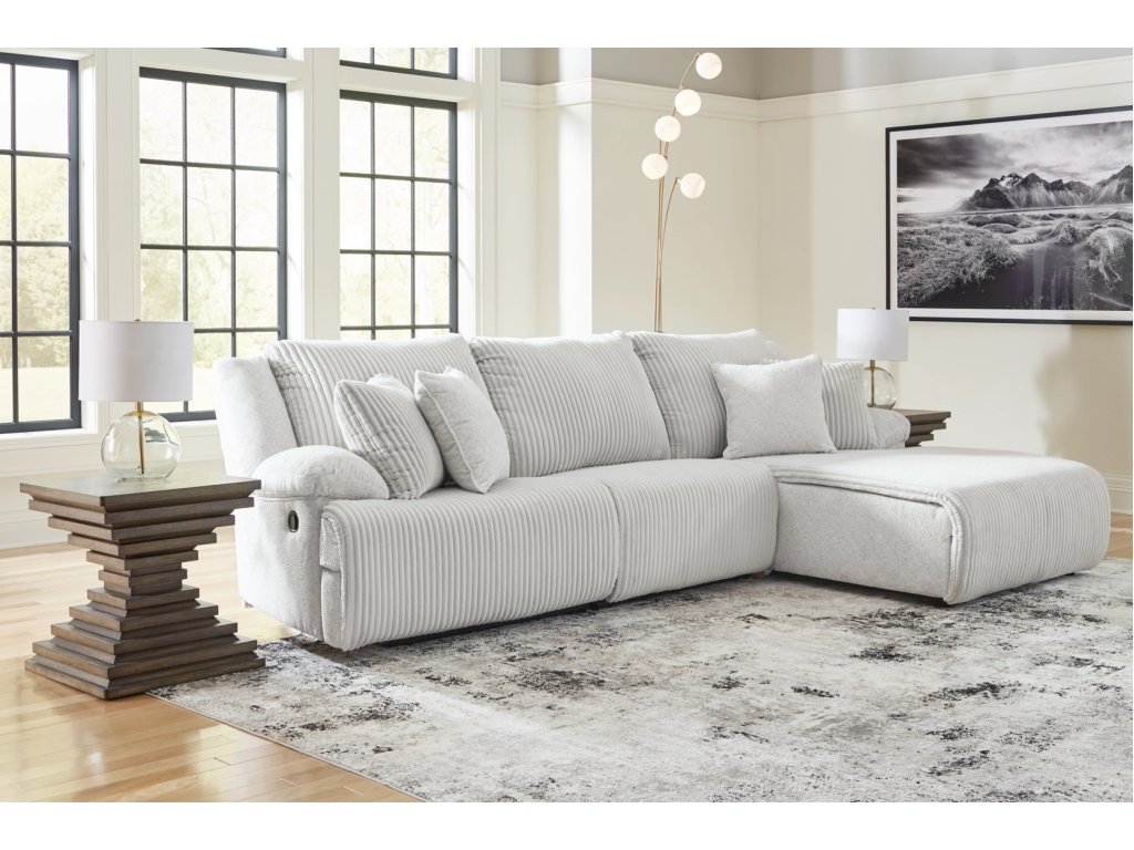 Top Tier 3-Piece Reclining Sectional Sofa Chaise - image 1