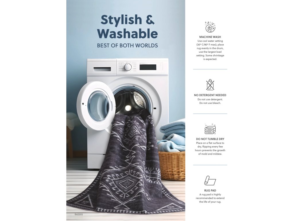 Barkham 5'3" x 7' Washable Rug - image 4