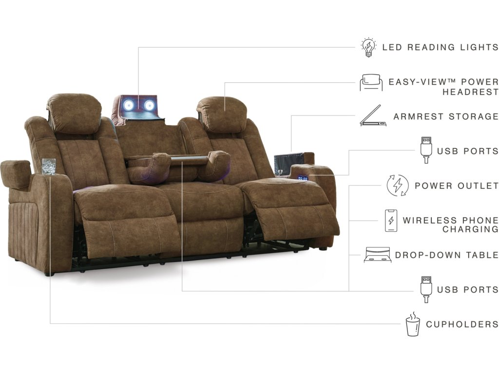 Wolfridge Power Reclining Loveseat - image 4