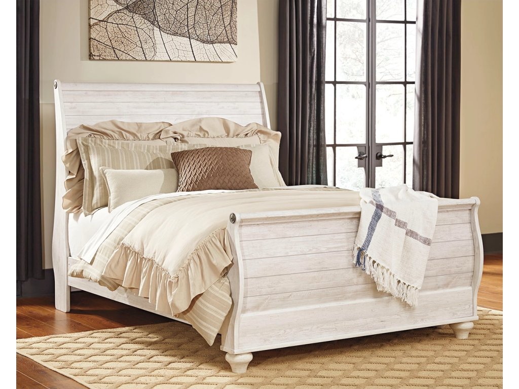 Willowton Queen Sleigh Bed - image 1