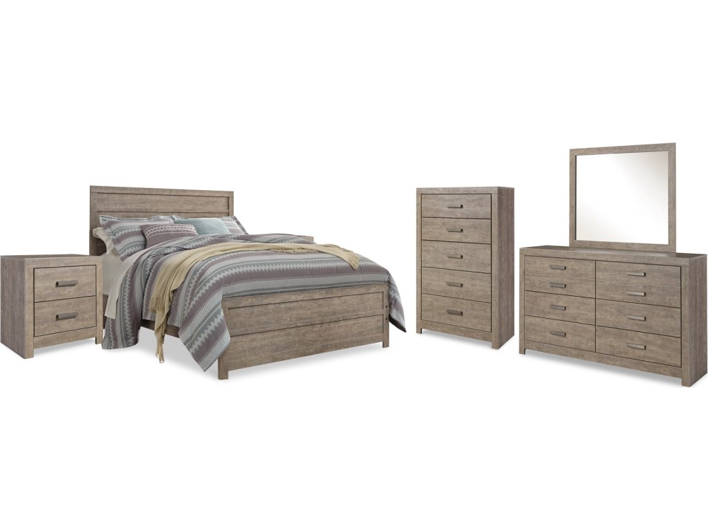 Culverbach Queen Panel Bed, Dresser, Mirror, Chest and 2 Nightstands - main image