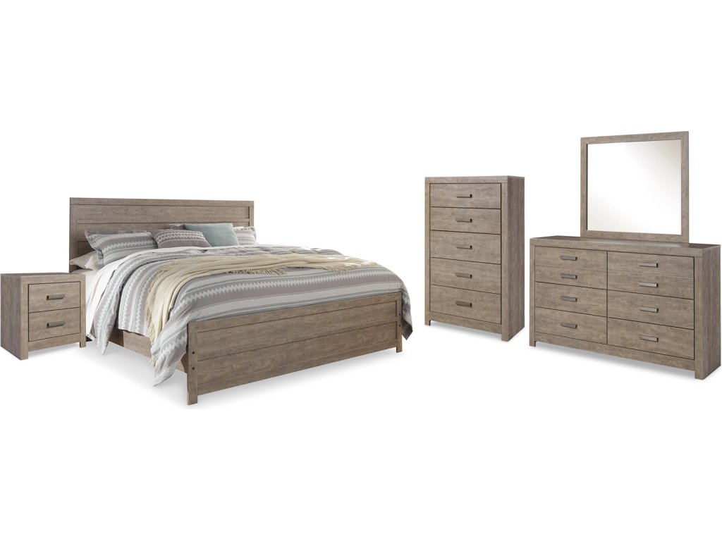 Culverbach King Panel Bed, Dresser, Mirror, Chest and Nightstand - image 1