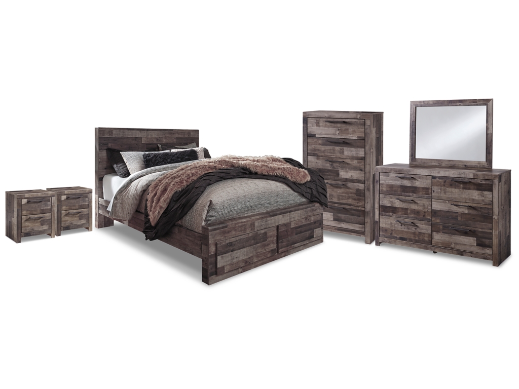 Derekson Queen Storage Bed, Dresser, Mirror, Chest and 2 Nightstands - main image