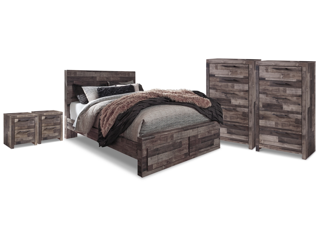 Derekson Queen Storage Bed, 2 Chests and 2 Nightstands - main image
