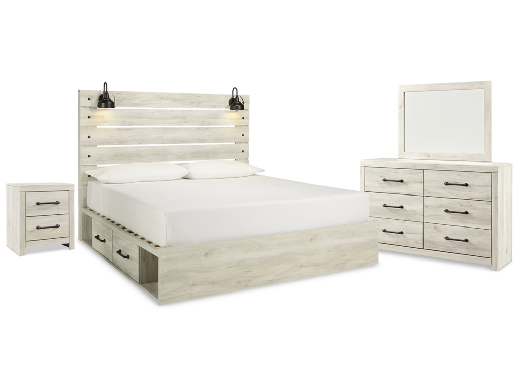 Cambeck King Panel Storage Bed, Dresser, Mirror and Nightstand - main image