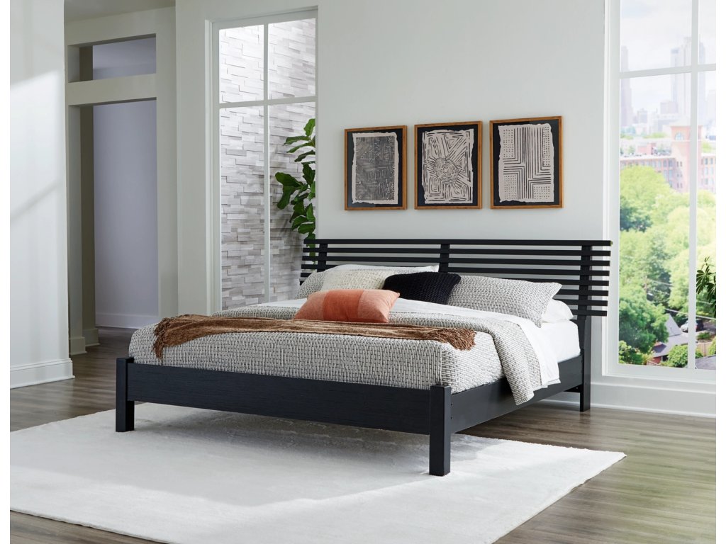 Danziar King Slat Panel Bed - image 1