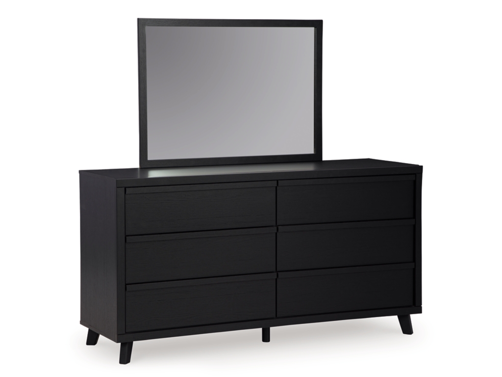 Danziar Queen Slat Panel Platform Bed, Dresser and Mirror - image 6