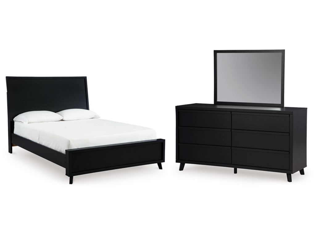 Danziar Queen Panel Platform Bed, Dresser and Mirror - main image
