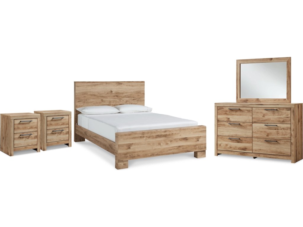 Hyanna Queen Panel Bed with Dresser, Mirror and 1 Nightstand - main image