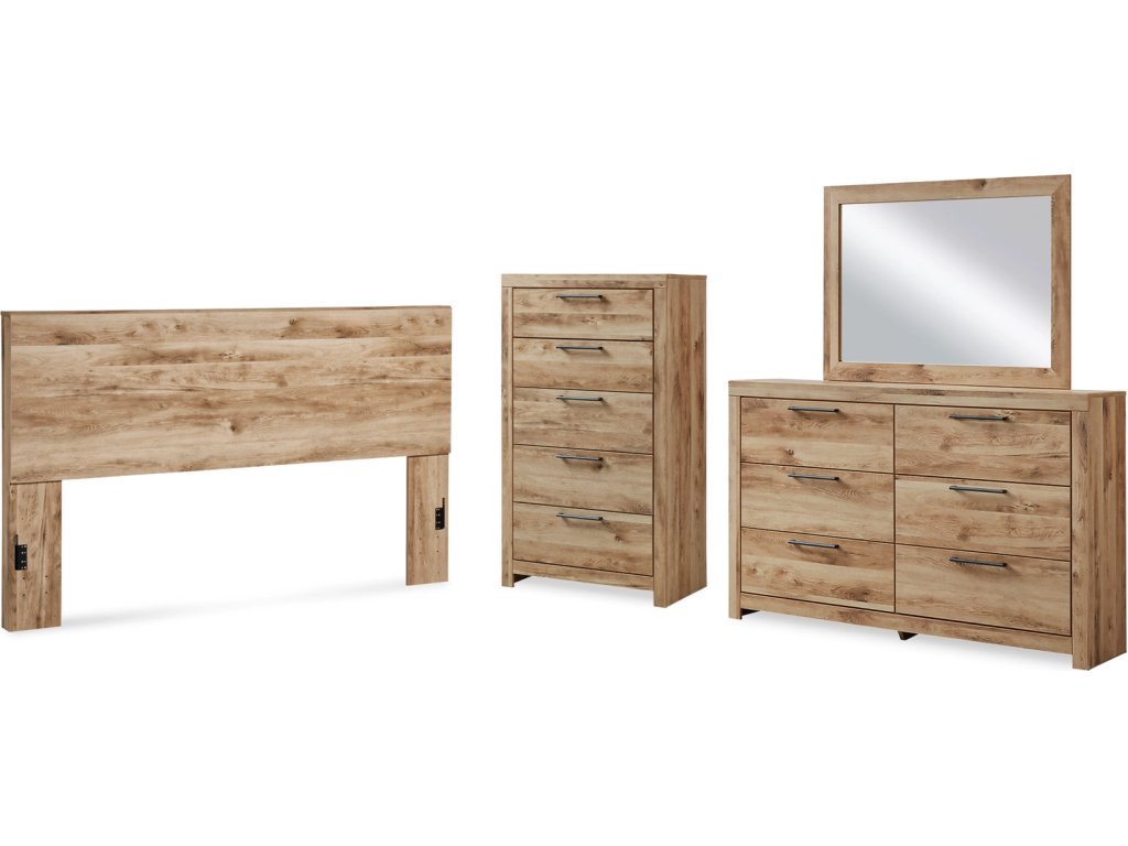 Hyanna King Panel Headboard, Dresser, Mirror and Chest - main image