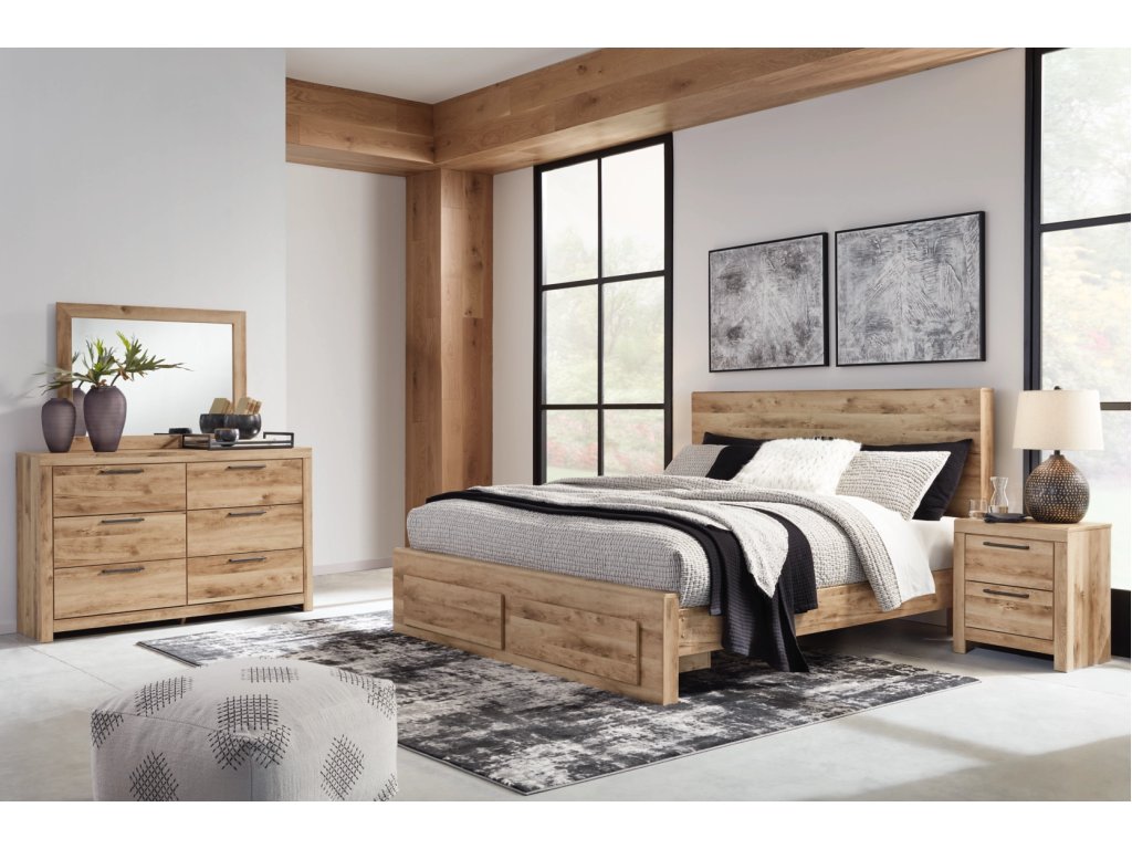 Hyanna King Panel Storage Bed, Dresser and Mirror - image 9