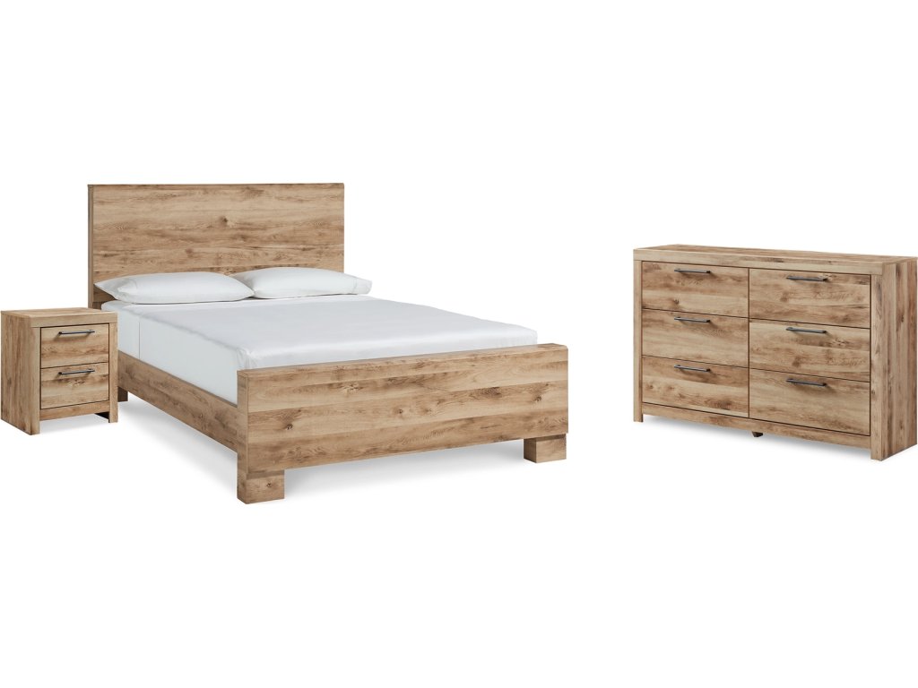 Hyanna Queen Panel Bed, Dresser, and Nightstand - main image