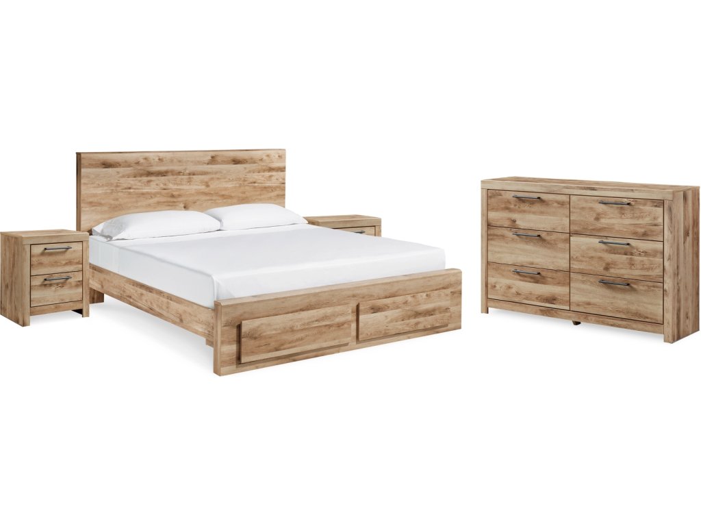 Hyanna King Panel Storage Bed, Dresser and 2 Nightstands - main image