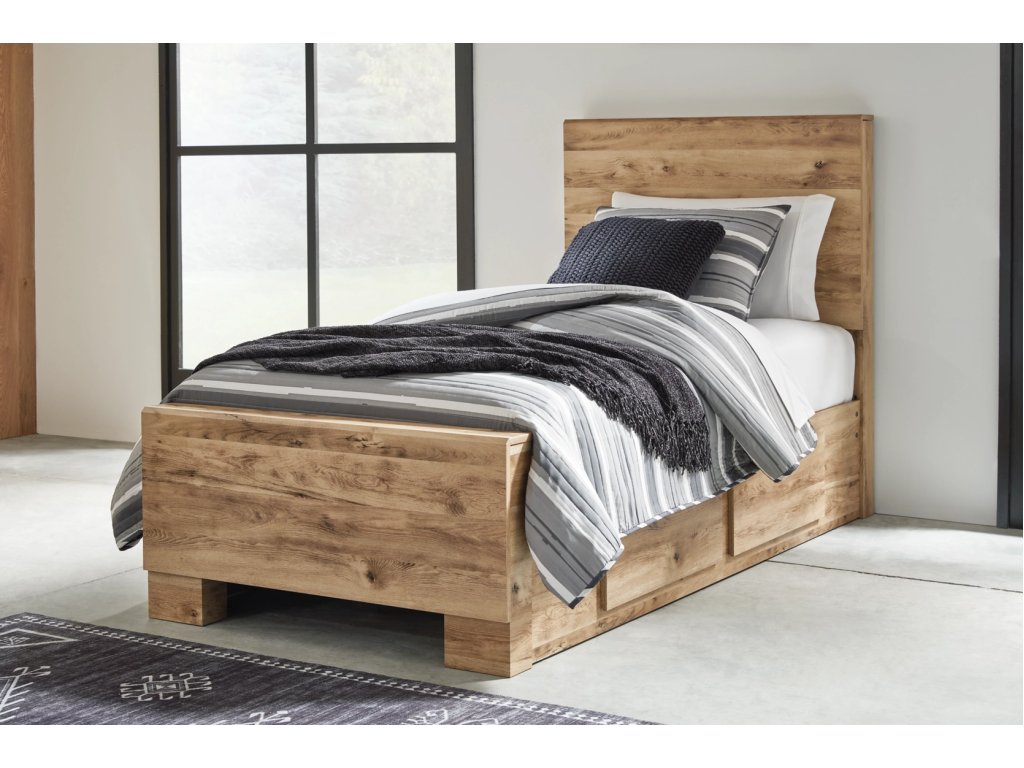 Hyanna Twin Panel Bed with 1 Side Storage - image 1