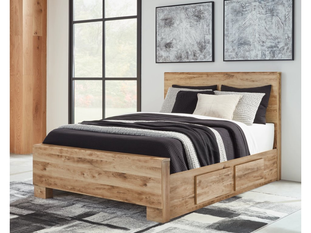 Hyanna Twin Panel Bed with 2 Side Storage, Dresser and Mirror - image 9