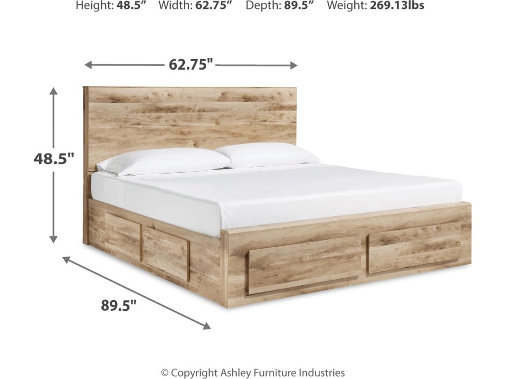 Hyanna Queen Panel Storage Bed with 1 Side Storage, Dresser and Mirror - image 8