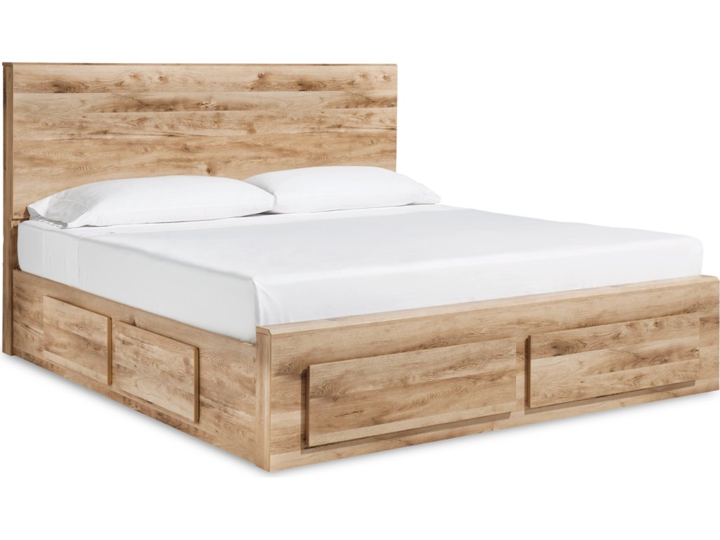 Hyanna King Panel Storage Bed with 2 Under Bed Storage Drawers - main image