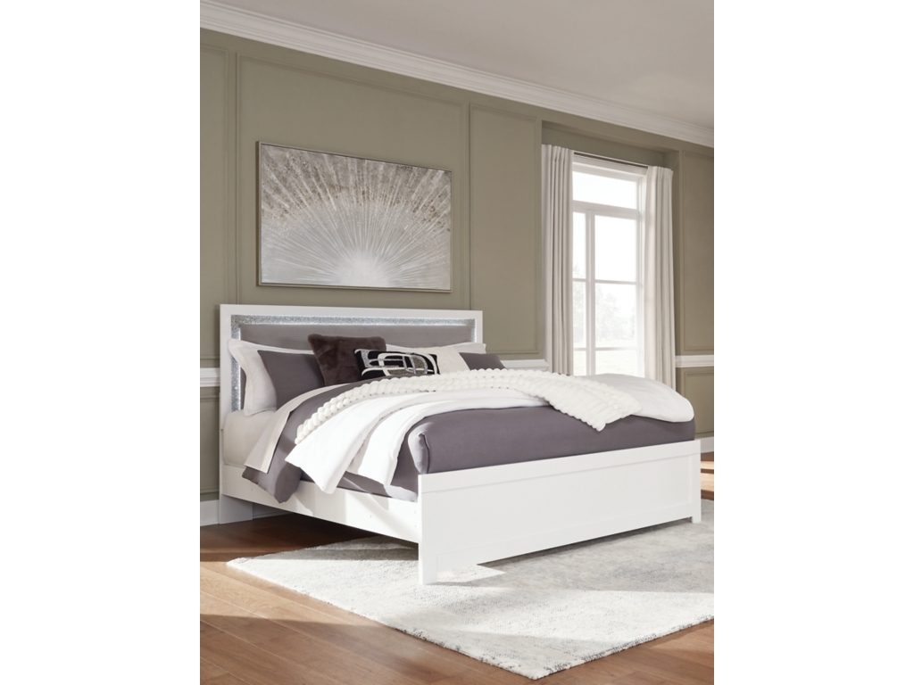 Maeling King Upholstered Panel Bed - image 1