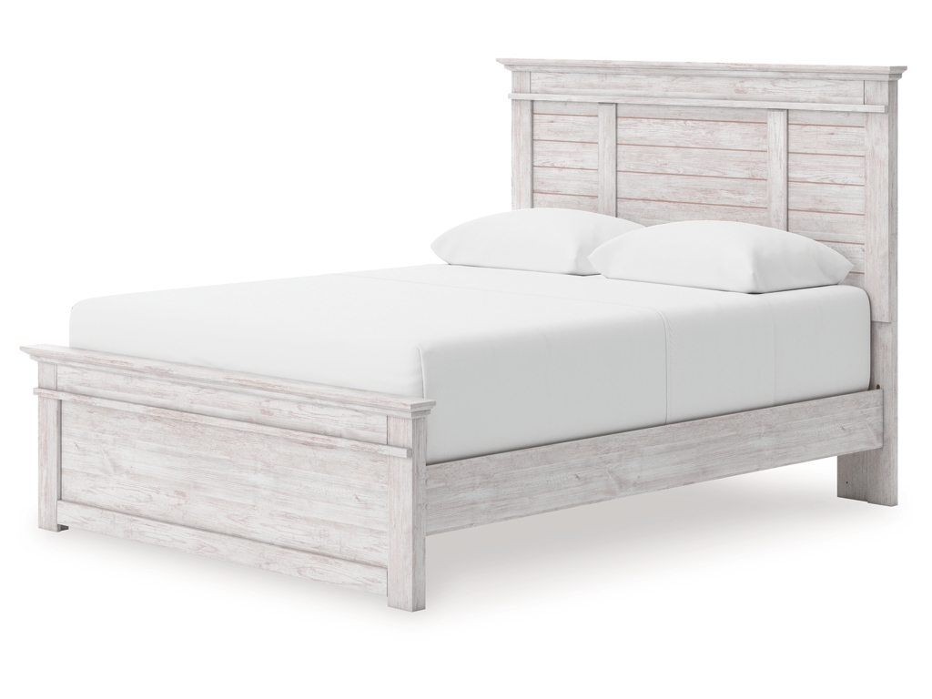 Makidern Queen Panel Bed with Storage, Dresser and Mirror - image 14