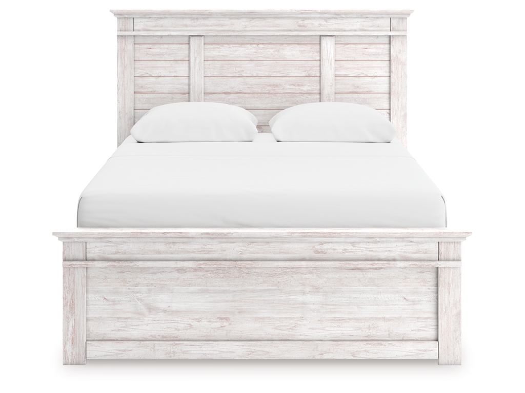 Makidern Queen Panel Bed with Storage, Dresser and Mirror - image 8