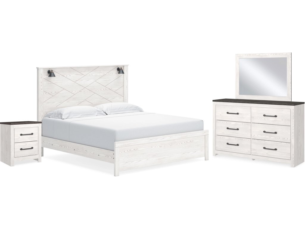 Gerridan King Panel Bed, Dresser, Mirror and Nightstand - main image