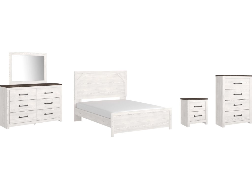 Gerridan Queen Panel Bed with Dresser and Mirror, Chest and Nightstand - main image