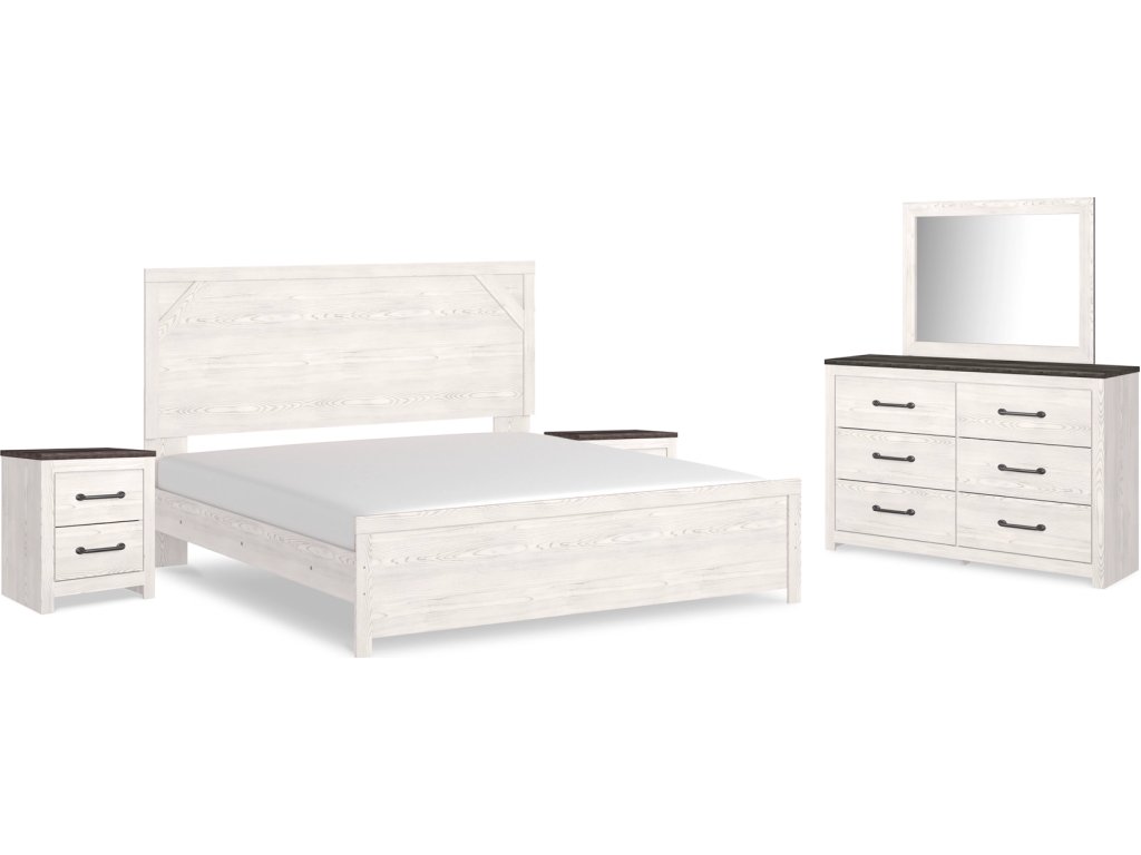 Gerridan King Panel Bed, Dresser, Mirror and 2 Nightstands - image 1