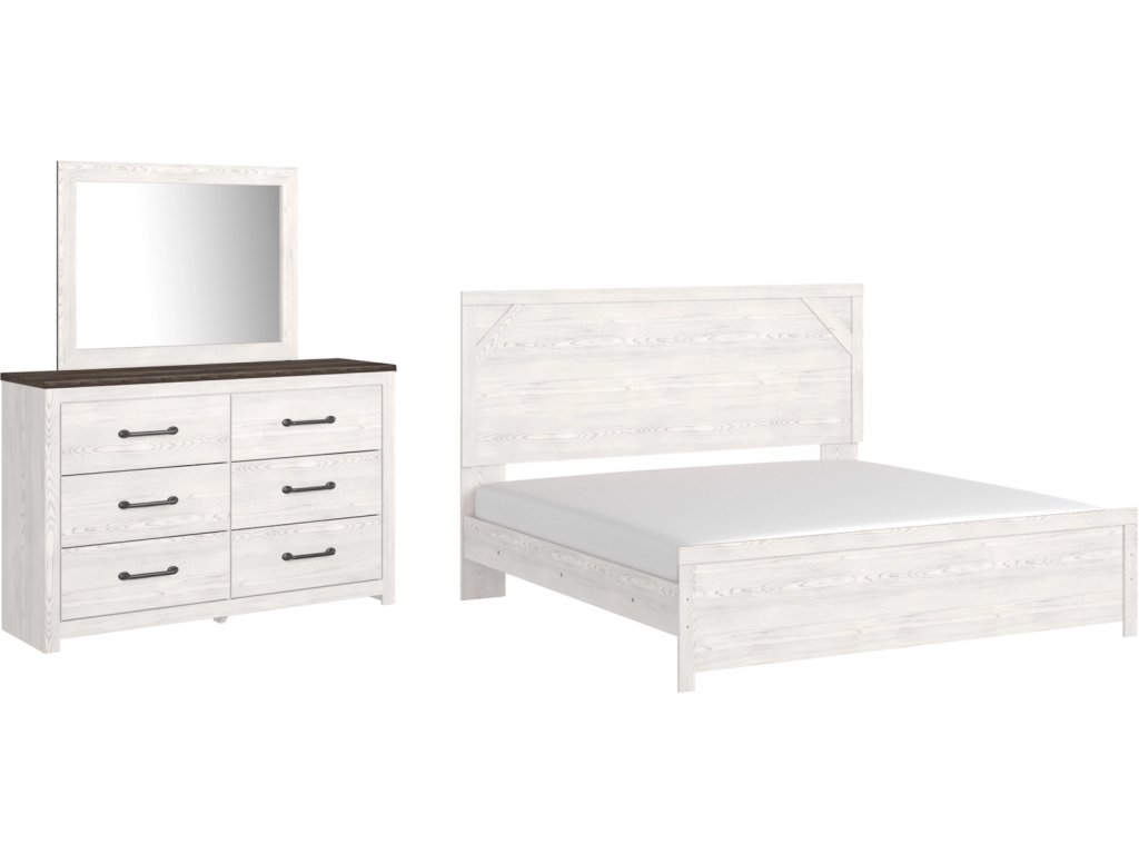 Gerridan King Panel Bed, Dresser and Mirror - main image