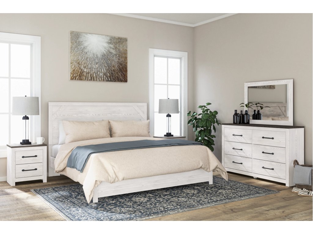 Gerridan King Panel Bed, Dresser, Mirror and 2 Nightstands - main image