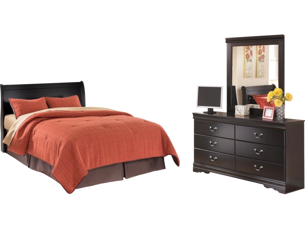 Huey Vineyard Queen Sleigh Headboard, Dresser and Mirror - main image
