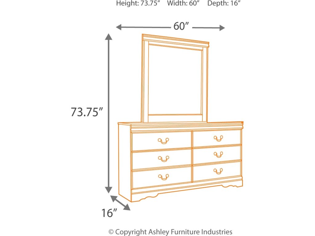 Huey Vineyard Twin Sleigh Headboard, Dresser and Mirror - image 5