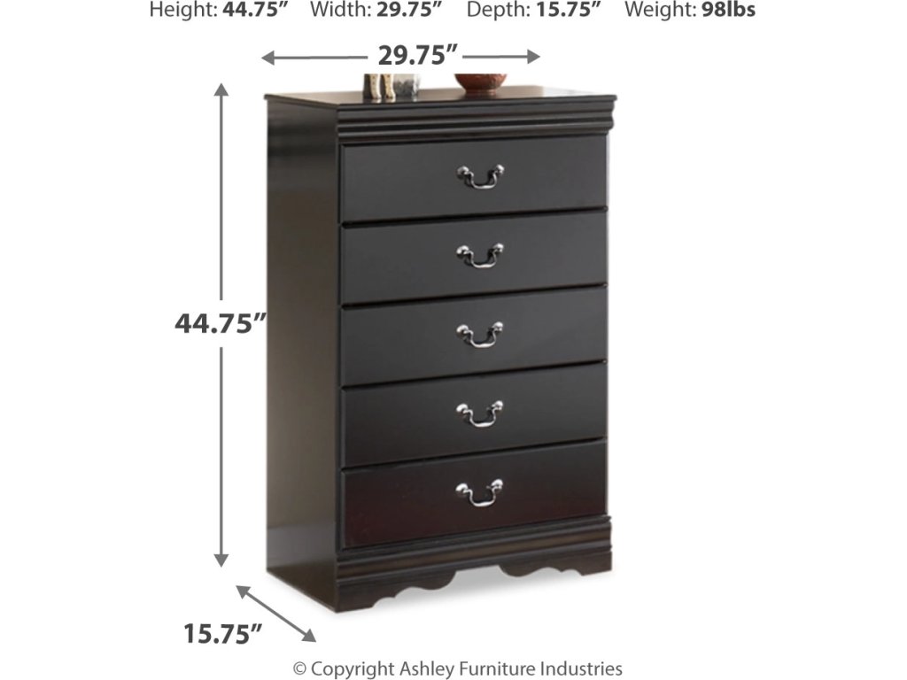 Huey Vineyard Queen Sleigh Bed with Dresser, Mirror, Chest and Nightstand - image 9