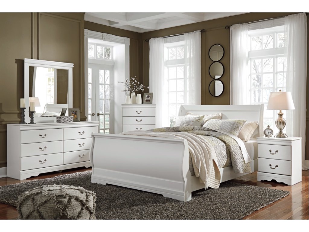 Anarasia Queen Sleigh Bed, Dresser and Mirror - image 3