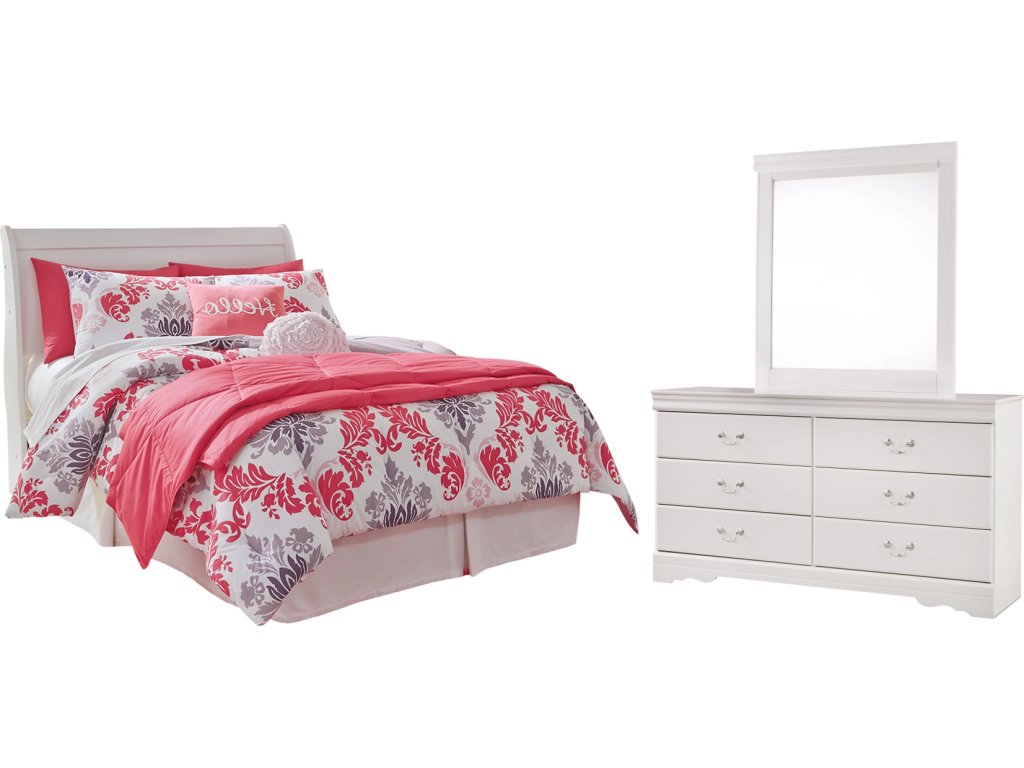 Anarasia Full Sleigh Headboard, Dresser and Mirror - main image