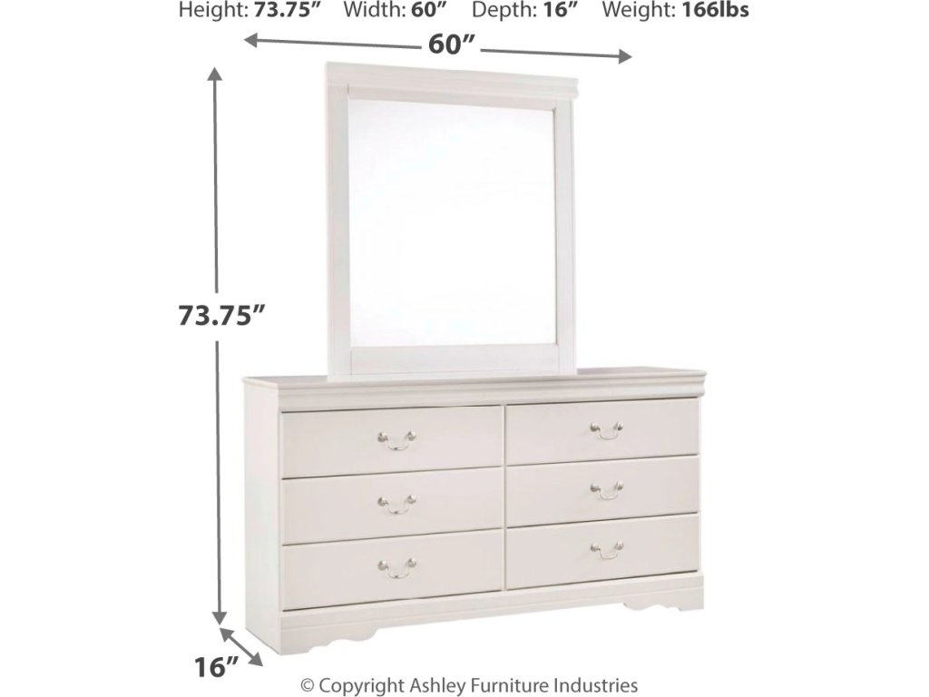 Anarasia Queen Sleigh Bed, Dresser, Mirror and Nightstand - image 6